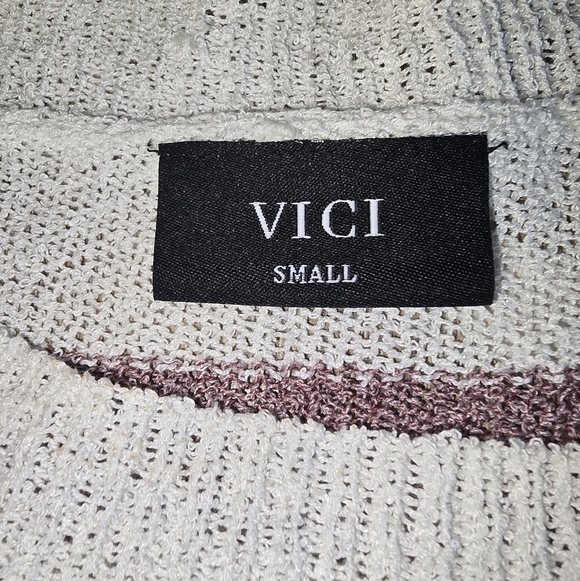 VICI American Flag Slouchy Sweater Red White & Blue Top Oversized Women's S - Picture 7 of 9